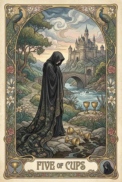 Five of Cups tarot card