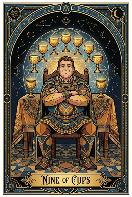 Nine of Cups tarot card