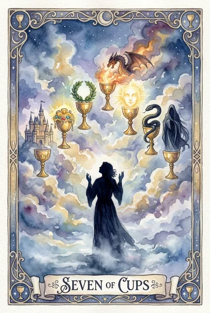 Seven of Cups tarot card