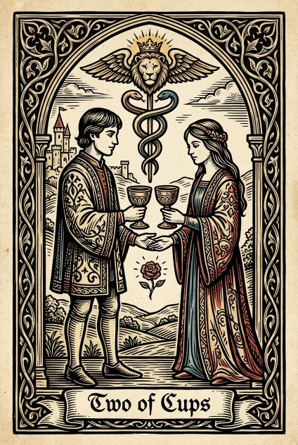 Two of Cups tarot card