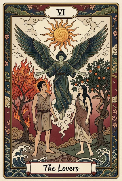 The Lovers tarot card