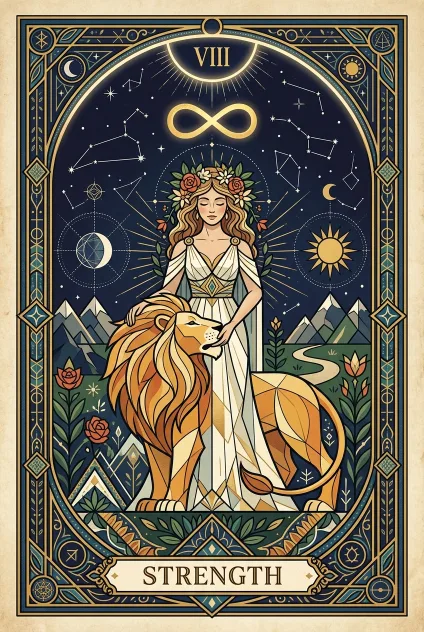 Strength tarot card