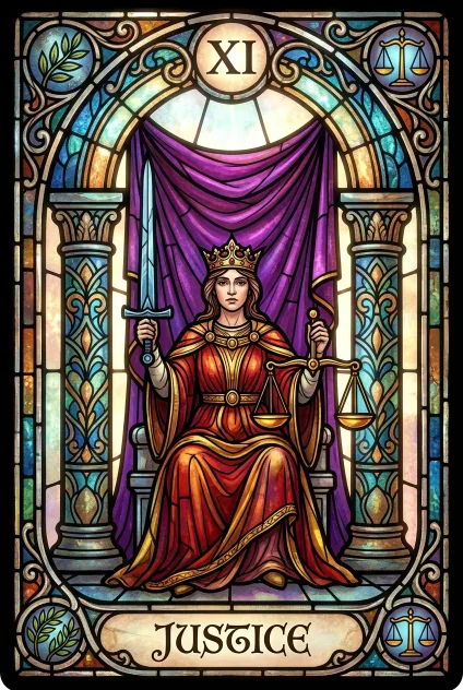 Justice tarot card