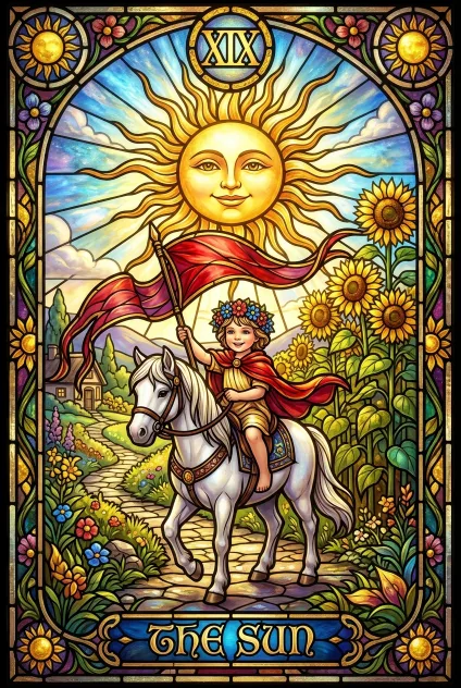 The Sun tarot card