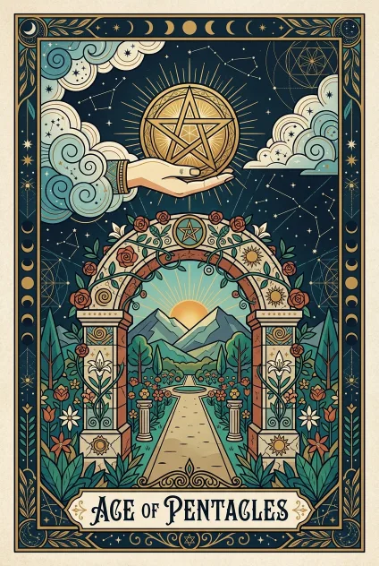 Ace of Pentacles tarot card