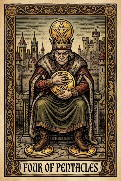 Four of Pentacles tarot card