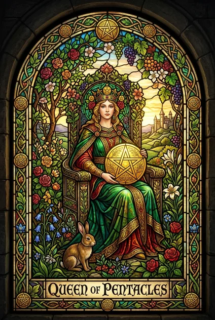 Queen of Pentacles tarot card