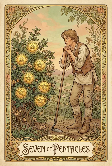 Seven of Pentacles tarot card