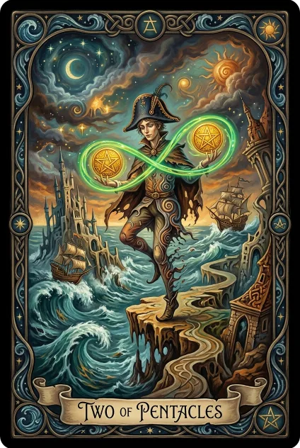 Two of Pentacles tarot card