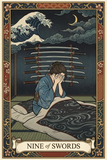 Nine of Swords tarot card