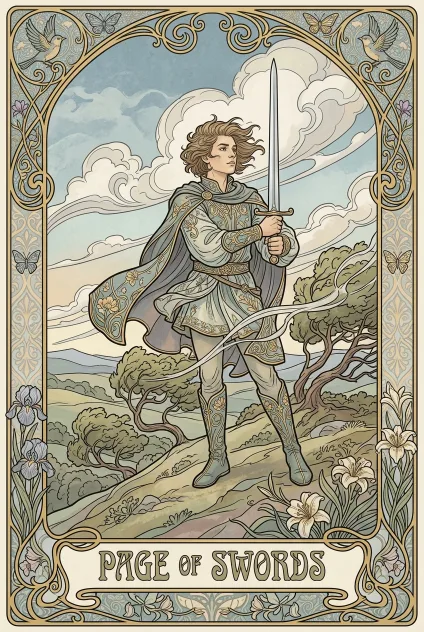 Page of Swords tarot card
