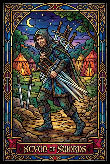 Seven of Swords tarot card