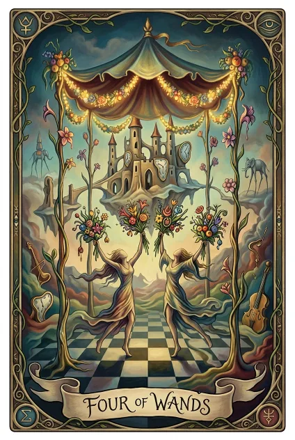 Four of Wands tarot card