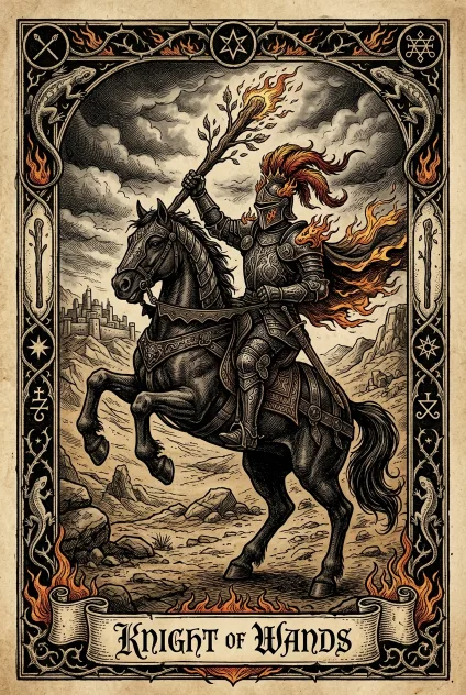 Knight of Wands tarot card