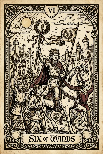 Six of Wands tarot card