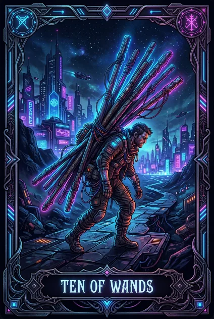 Ten of Wands tarot card